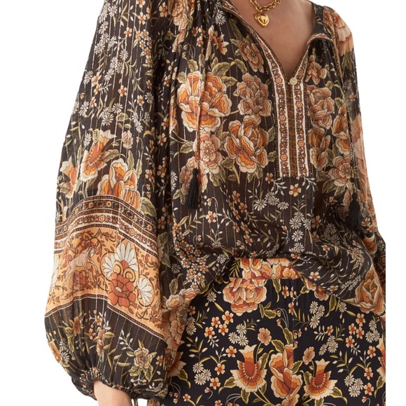 SPELL Mystic Blouse small Nightfall 🖤🧡🌙 - Picture 4 of 9